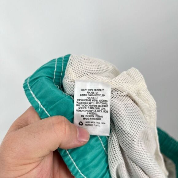 NWT Goodfellow and Co Swim Trunk Tropical Flamingo Print Green Mens Size Medium - Picture 9 of 9